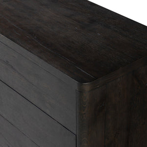 Noeline 6 Drawer Dresser In Smoked Black Oak Veneer