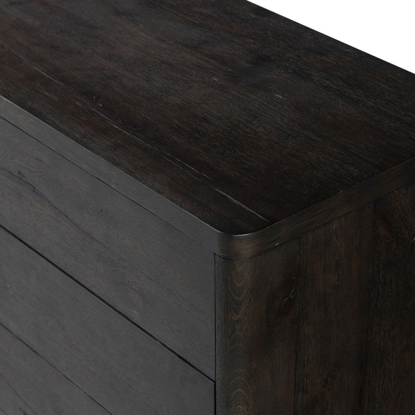 Noeline 6 Drawer Dresser In Smoked Black Oak Veneer