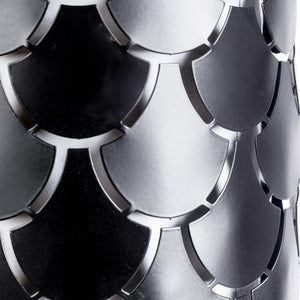 Brasseur III 10.5x22 Black Toned Metal Fish Scale Wall Sconce