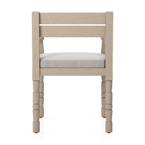 Waller Outdoor Dining Armchair In Brn/Stone