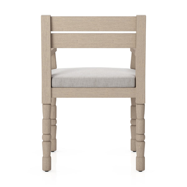 Waller Outdoor Dining Armchair In Brn/Stone