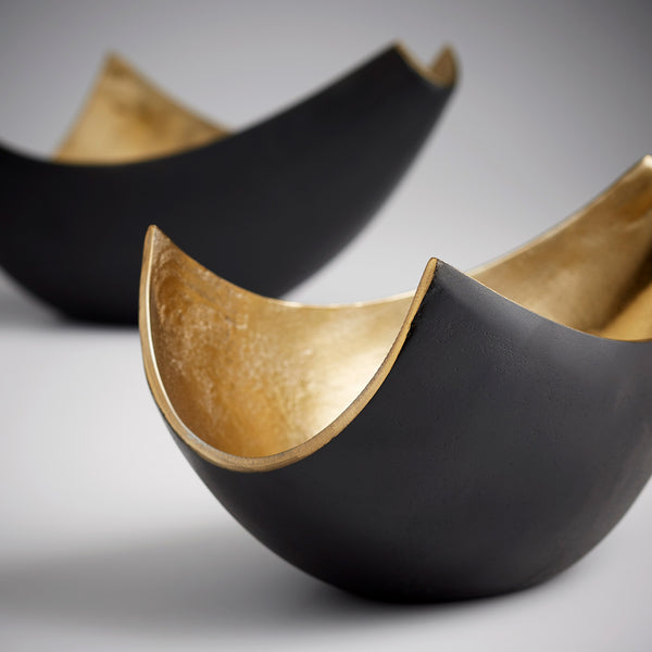 Boema Tray in Matt Black and Gold