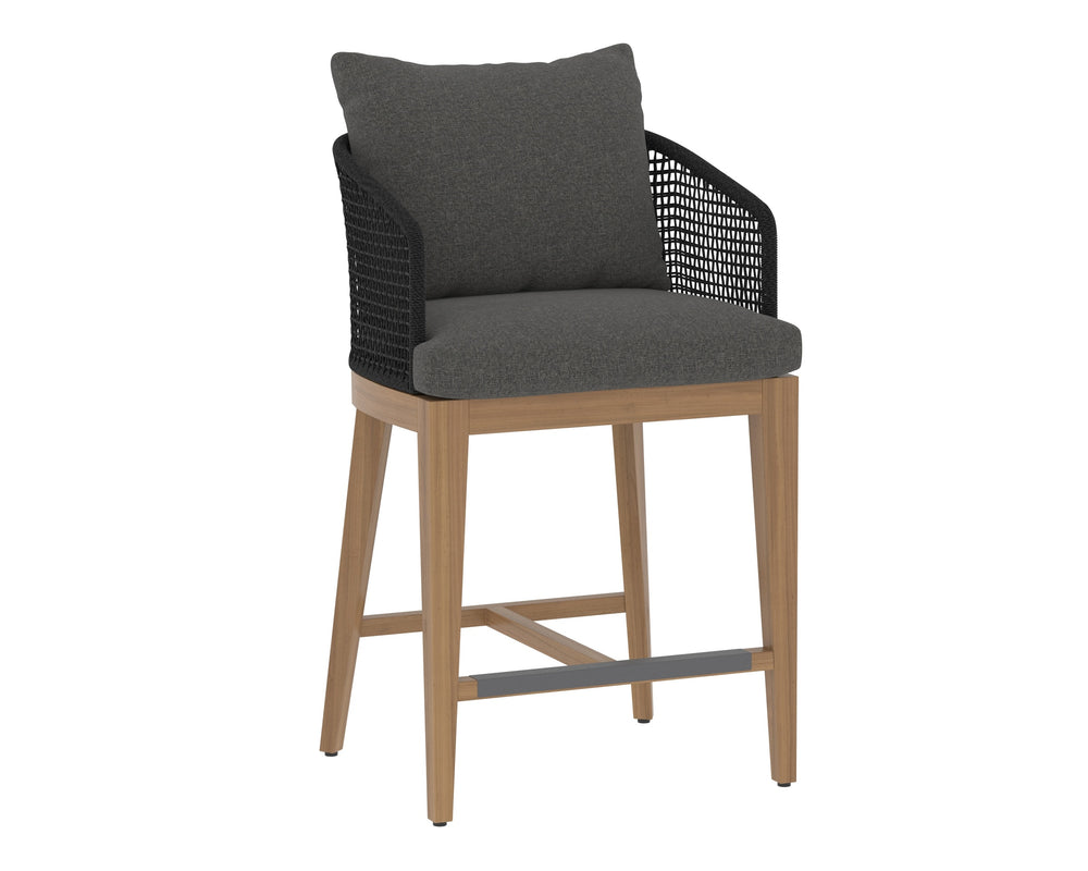 CAPRI COUNTER STOOL - NATURAL - GRACEBAY GREY