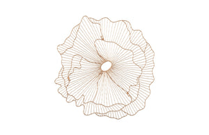 Poppy Flower Wall Art, Copper, Small
