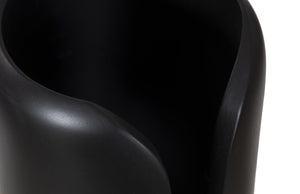 Interval Wood Vase, Black, Medium