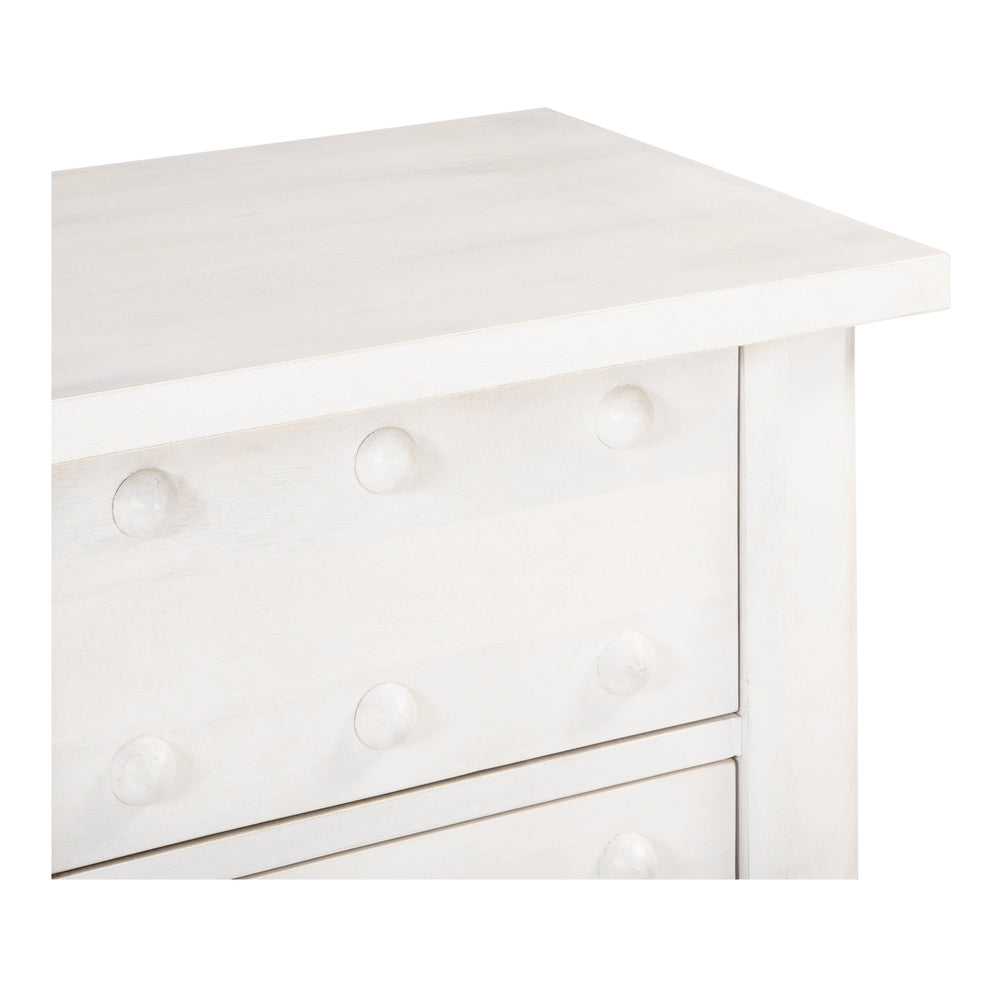 Moe's Clement Nightstand Whitewashed Mango Wood