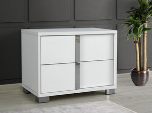 Giulia Night Stand Left Facing in White