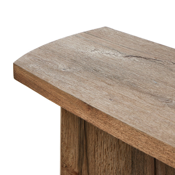 Brinton Console Table in Rustic Oak Veneer
