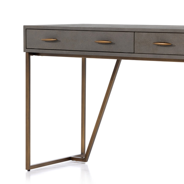 Shagreen Desk In Grey Shagreen