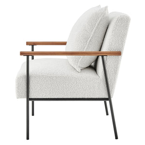 Quinton Fabric Accent Arm Chair In Boucle Beige