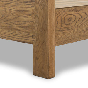 Meadow Bed In Tawny Oak - King