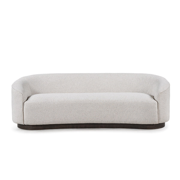 Beverly Upholstered Sofa - Coastal Breeze with Wood Base