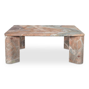 Segment Coffee Table in Orange Levante Marble