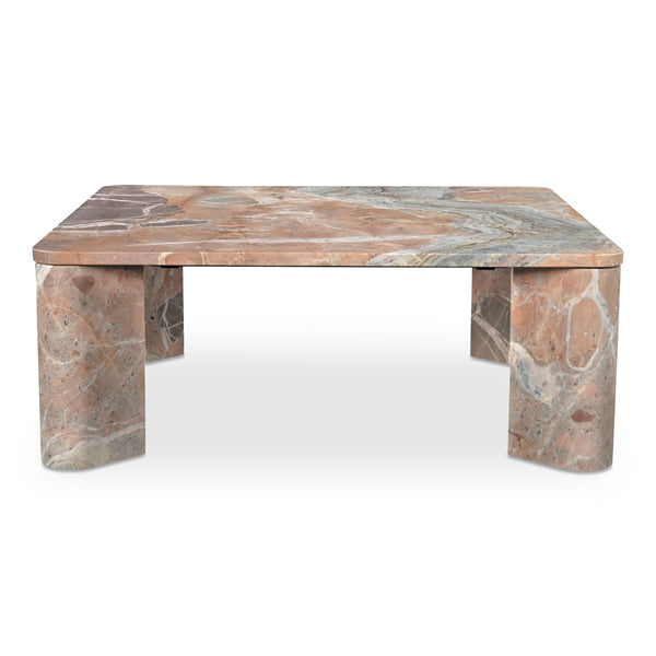 Segment Coffee Table in Orange Levante Marble