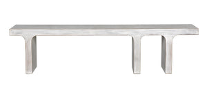 Kir Mahogany Bench in White Wash Finish