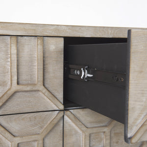 Genevieve II Light Brown Fir Veneer 9 Drawer Sideboard