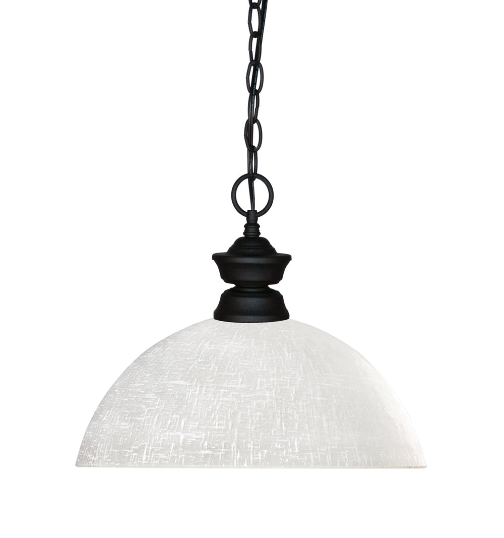 Shark 1 Light Pendant in Matte Black Finish