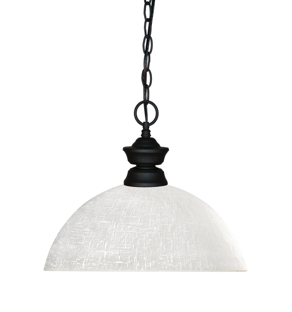 Shark 1 Light Pendant in Matte Black Finish