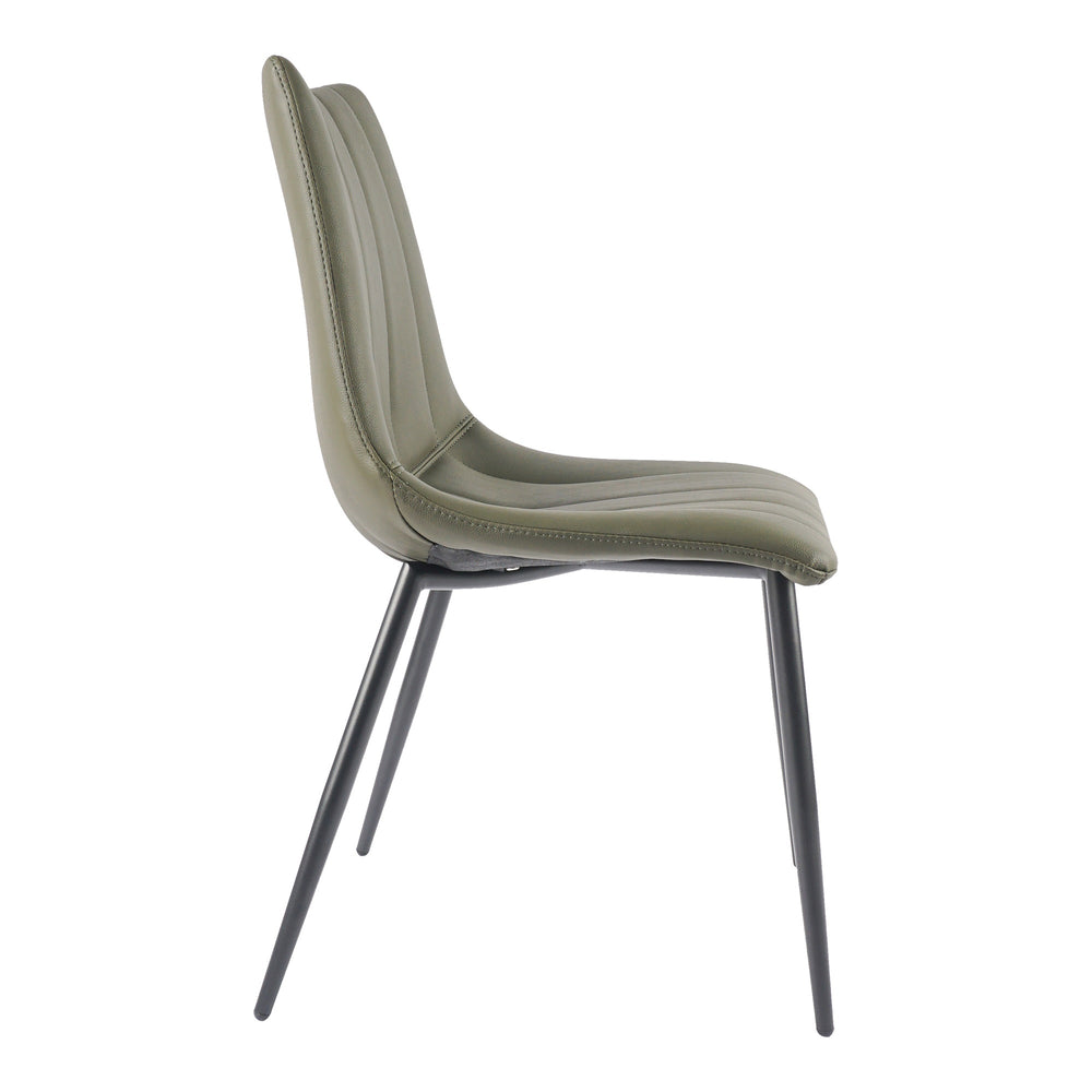 Moe's Alibi Dining Chair Set of 2 in Dark Green