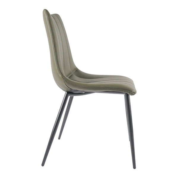 Moe's Alibi Dining Chair Set of 2 in Dark Green