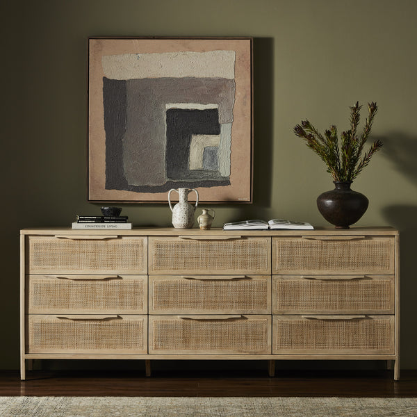 Sydney 9 Drawer Dresser In Natural Mango