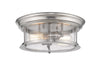 Sonna 2 Light Flush Mount in Brushed Nickel Finish
