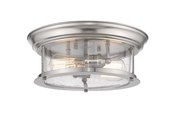 Sonna 2 Light Flush Mount in Brushed Nickel Finish