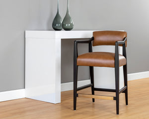 KEAGAN COUNTER STOOL - SHALIMAR TOBACCO LEATHER