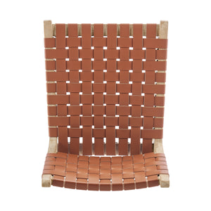 Marco Faux Leather Counter Stool Drift Wood Frame, Ochre Brown 