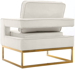 Alfonso Accent Chair In Cream Velvet
