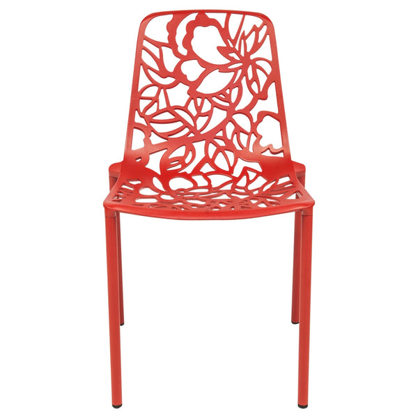 ORO ALUMINUM CHAIR (ARMLESS) - RED
