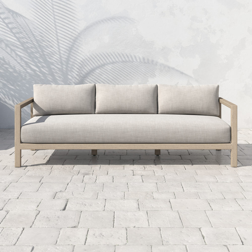 Sonoma Outdoor Sofa In 88" In Brown/Stone Grey