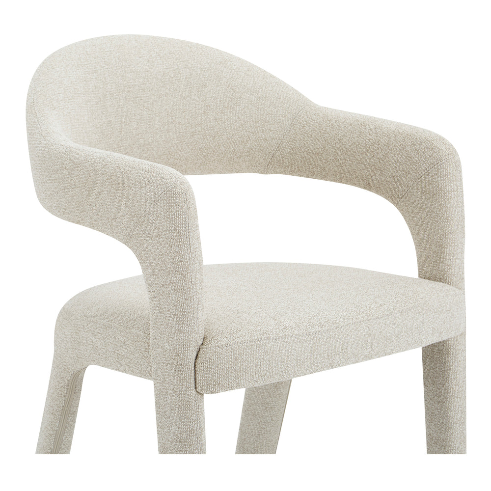 Moe's Martens Bar Stool with Armrests Beige