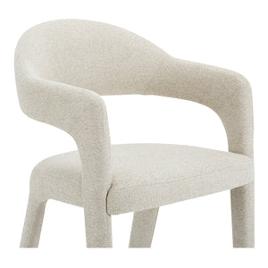 Moe's Martens Bar Stool with Armrests Beige