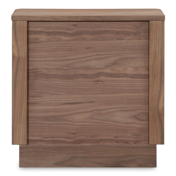 Moe's Round Off Tall Nightstand in Walnut Brown