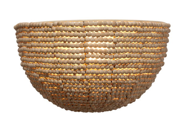  Barnacle 1-Light Beaded Demi Lune Wall Sconce