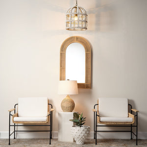 Porto Ceramic Indoor/Outdoor Side Table-Small, White