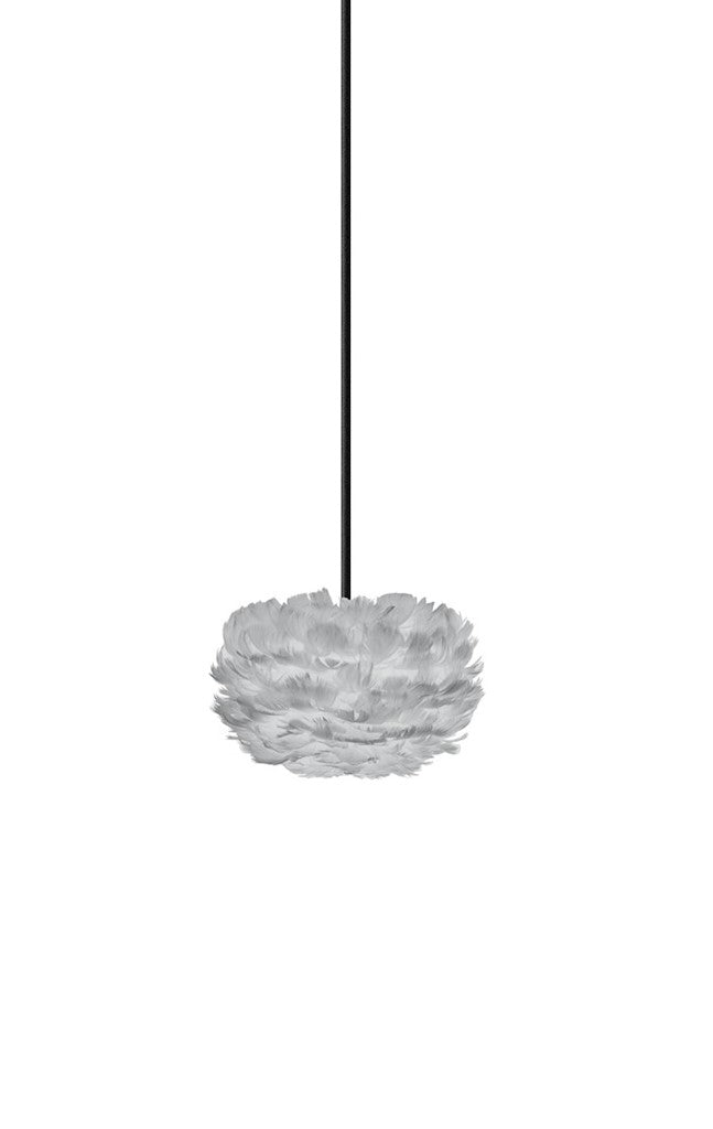 Eos Micro Plug-In Pendant in Grey with Black Cord