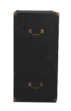 Charles Chest in Pale Mahogany with Brass Handles