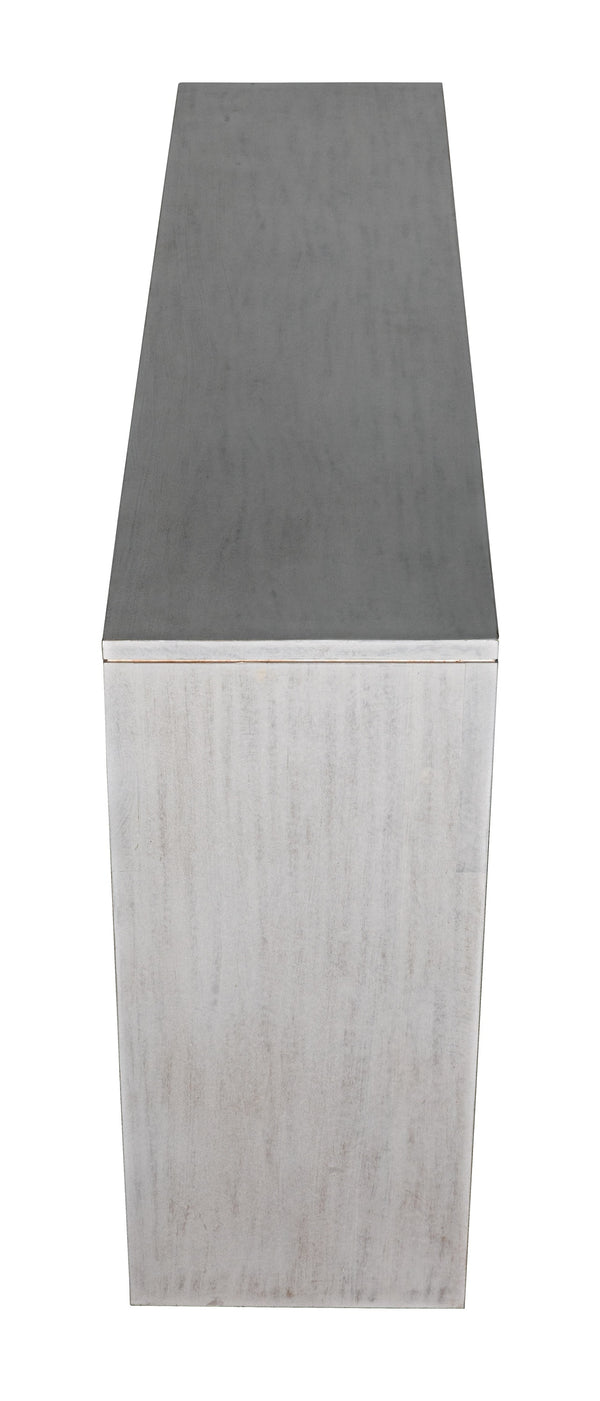 Bridge Console in White Wash Mahogany and Veneer