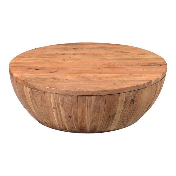 Eske Coffee Table with Swivel Storage in Natural