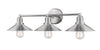 Casa 3 Light Vanity in Brushed Nickel Finish