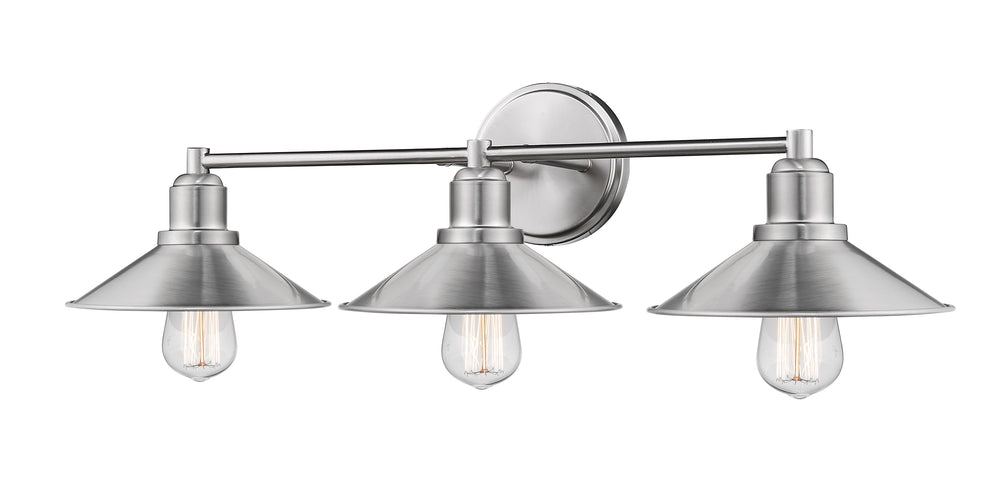 Casa 3 Light Vanity in Brushed Nickel Finish