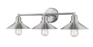 Casa 3 Light Vanity in Brushed Nickel Finish