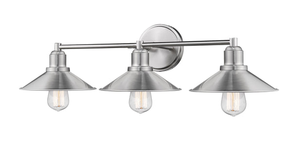 Casa 3 Light Vanity in Brushed Nickel Finish