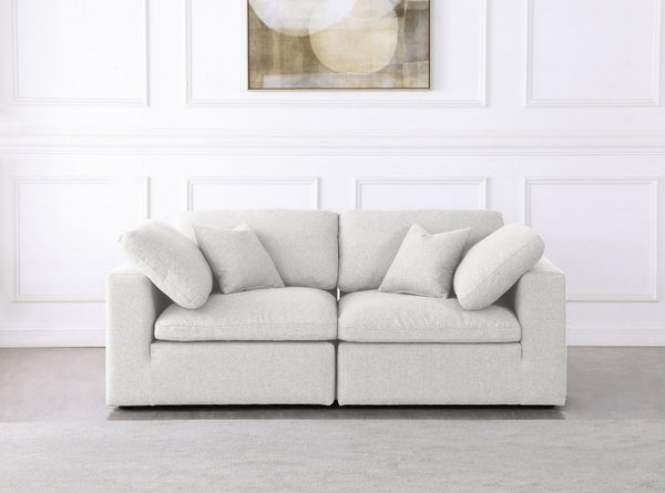 Carmen Cloud Modular Sofa In Cream Linen Fabric