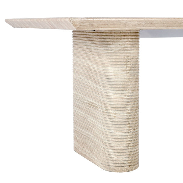 Aiden Outdoor Rectangle Dining Table, Beige Concrete