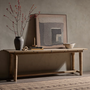 Flip Top Console Table In Toasted Ash