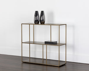 Eiffel Low Bookcase - Medium - Antique Brass