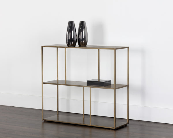 Eiffel Low Bookcase - Medium - Antique Brass